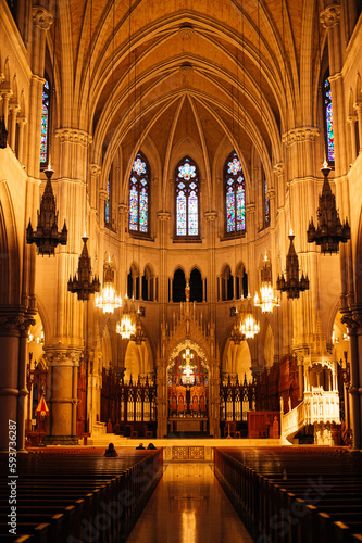 beautiful Gothic Cathedral, interior photo
