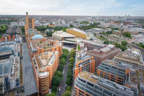 Aerial view of Berlin with Theater at Potsdamer Platz - Berlin, Germany