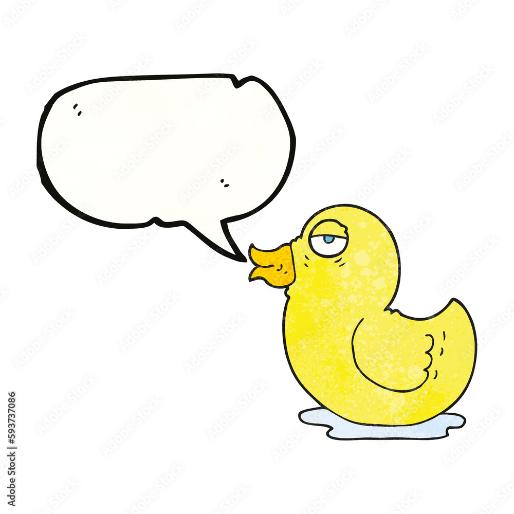 speech bubble textured cartoon rubber duck speech bubble textured cartoon rubber duck