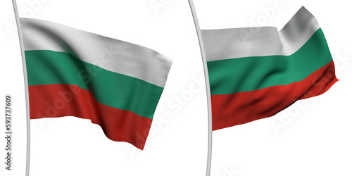 Bulgaria Two Model ALPHA BACKROUND Flag photo