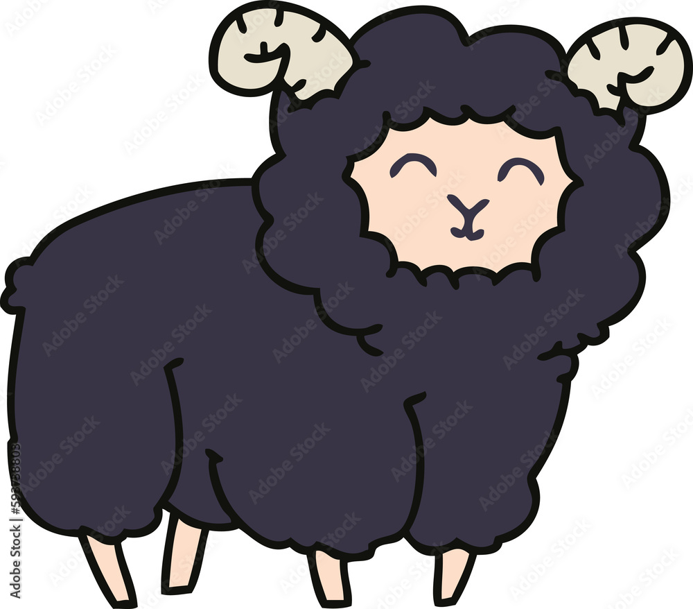 quirky hand drawn cartoon ram quirky hand drawn cartoon ram