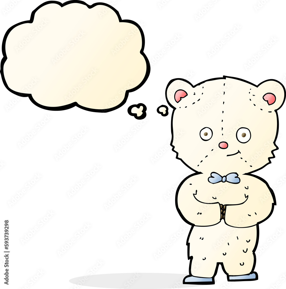 cartoon cute little bear with thought bubble cartoon cute little bear with thought bubble