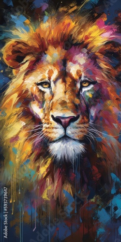 portrait of a lion © captdev