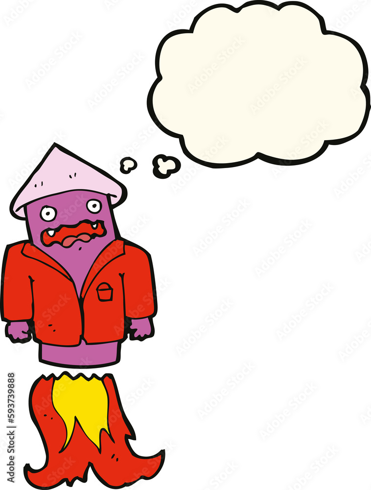 cartoon firework in business suit with thought bubble cartoon firework in business suit with thought bubble