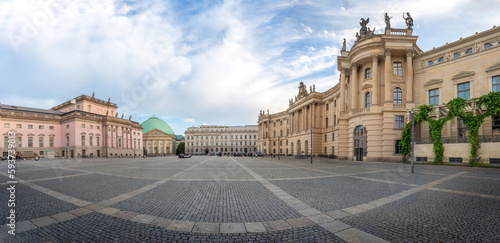 Panoramic view of Bebelplatz Square with Berlin State Opera, St. Hedwig Cathedral and Old Royal Library - Berlin, Germany photo