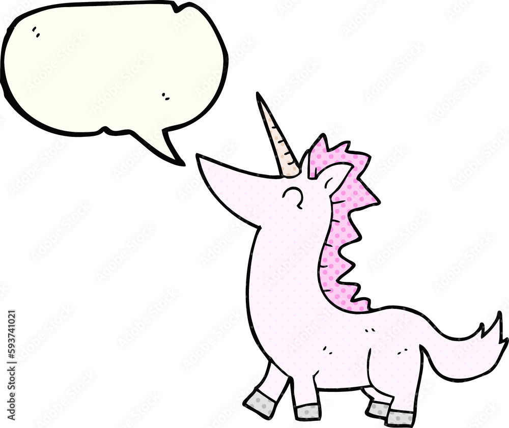 comic book speech bubble cartoon unicorn comic book speech bubble cartoon unicorn