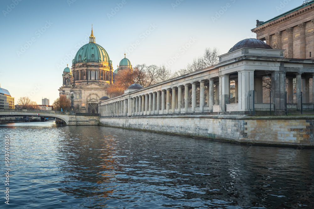 Museum Island and Spree River with Colonnade Courtyard and Berlin Cathedral - Berlin, Germany