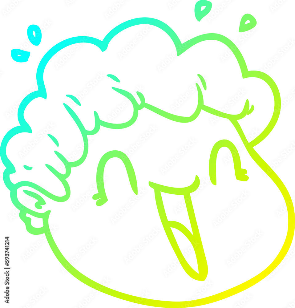cold gradient line drawing cartoon male face cold gradient line drawing cartoon male face