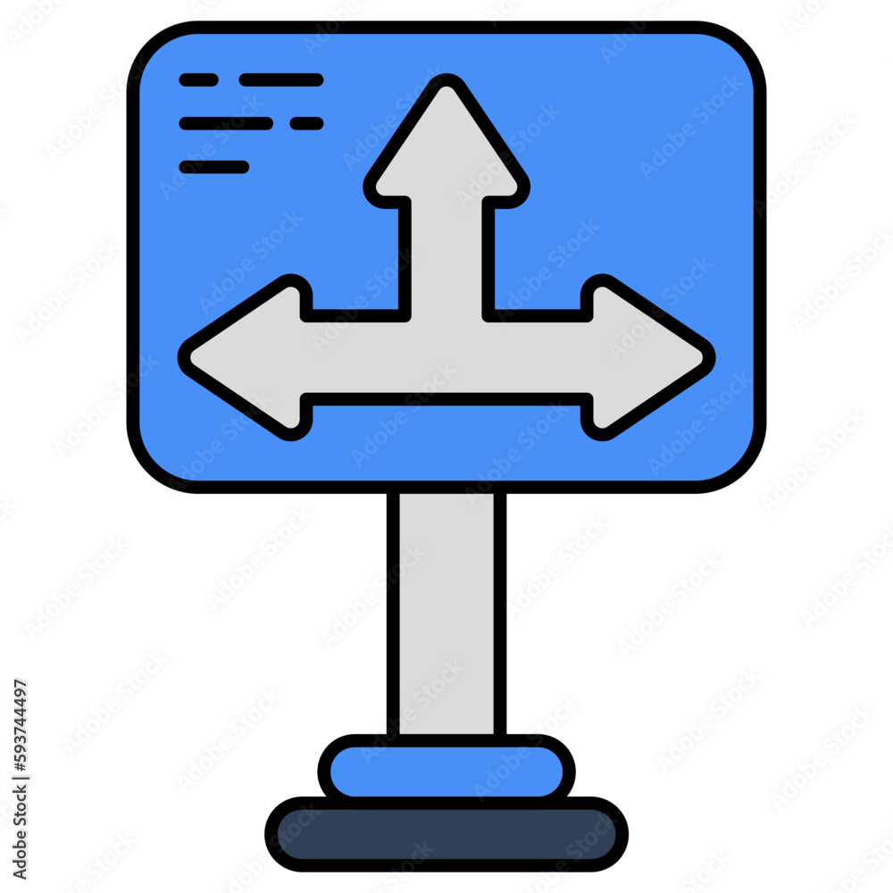 Modern design icon of directional arrows Modern design icon of directional arrows
