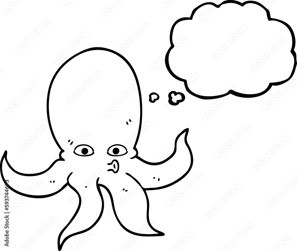 thought bubble cartoon octopus thought bubble cartoon octopus