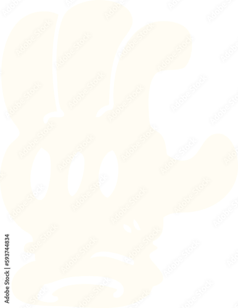cartoon doodle glove hand