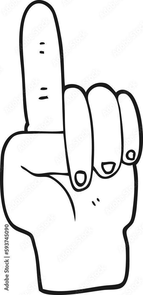 black and white cartoon pointing hand black and white cartoon pointing hand