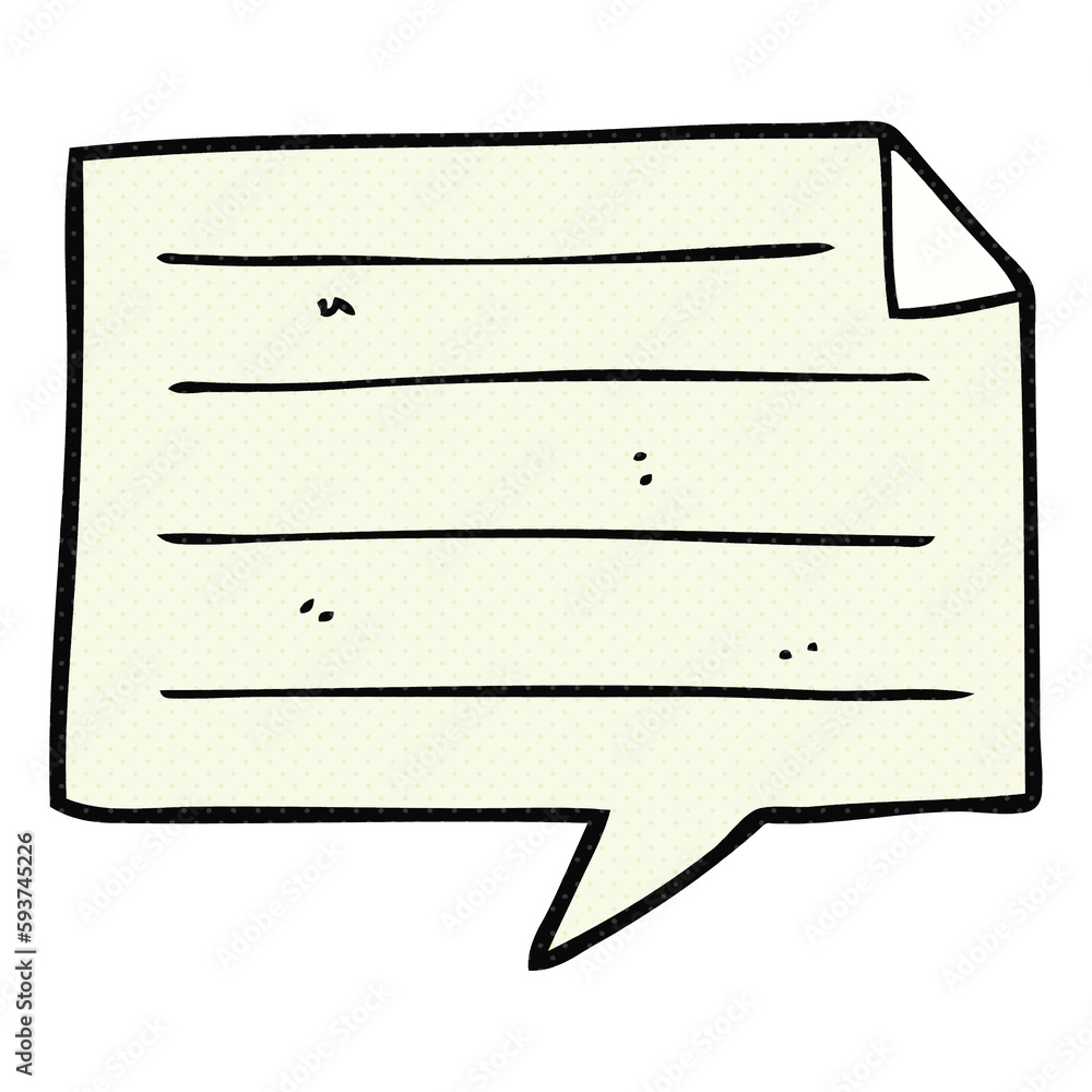 cartoon notes speech bubble cartoon notes speech bubble