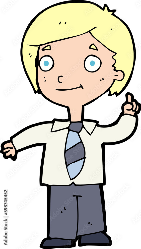 cartoon school boy answering question cartoon school boy answering question