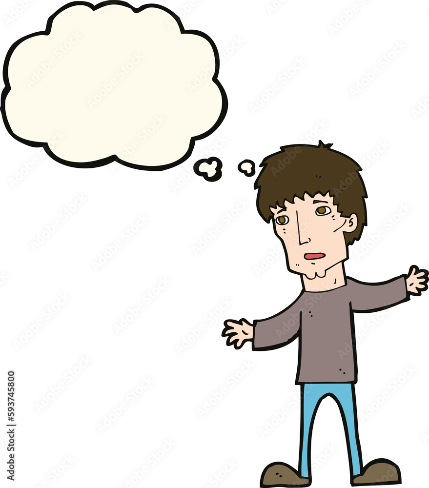 cartoon worried man with thought bubble cartoon worried man with thought bubble