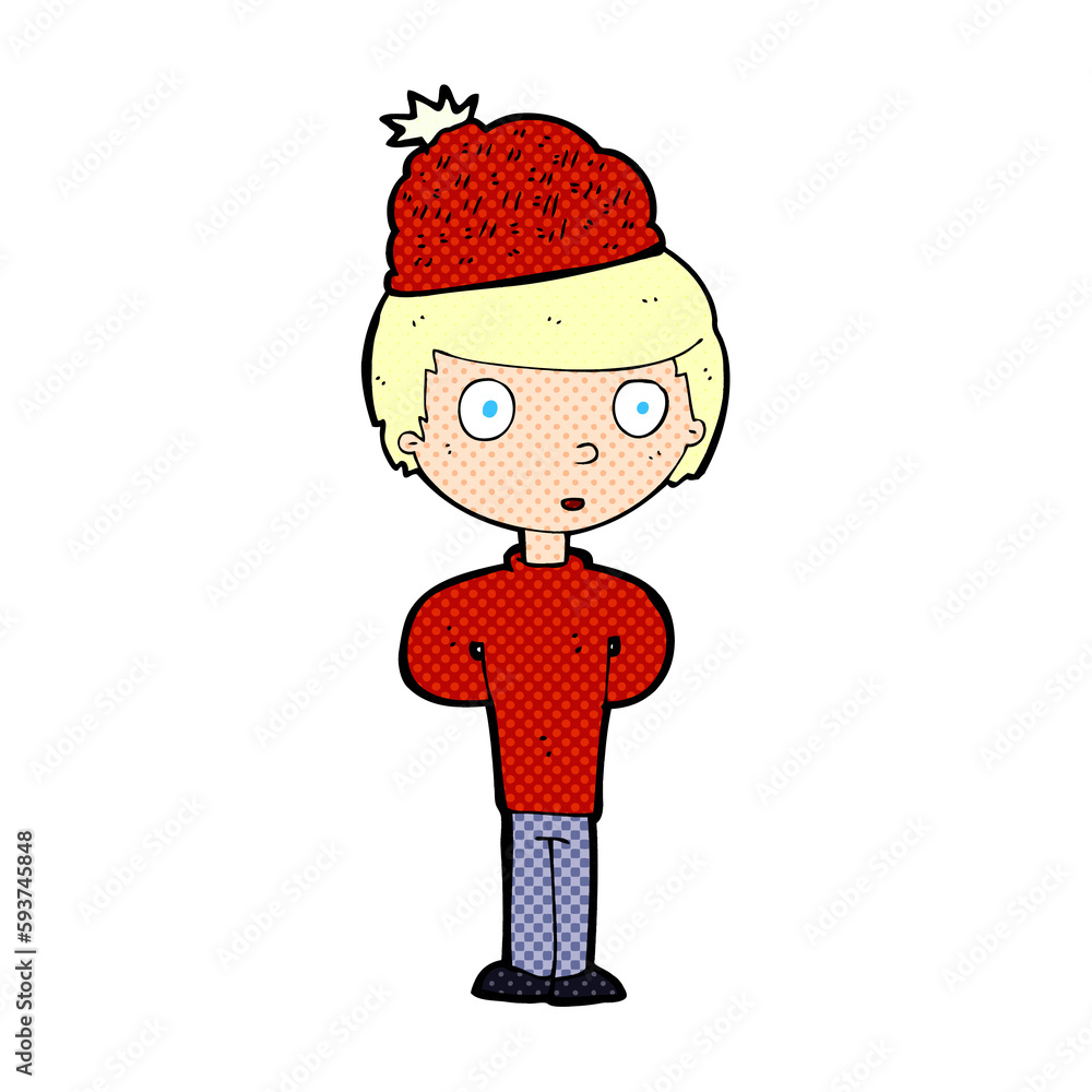cartoon man wearing winter hat cartoon man wearing winter hat