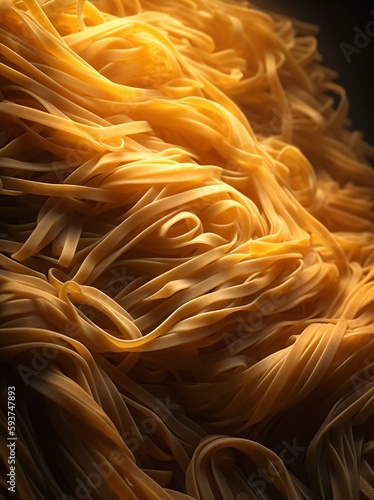 Piles of Noodles and Pasta. Generative ai