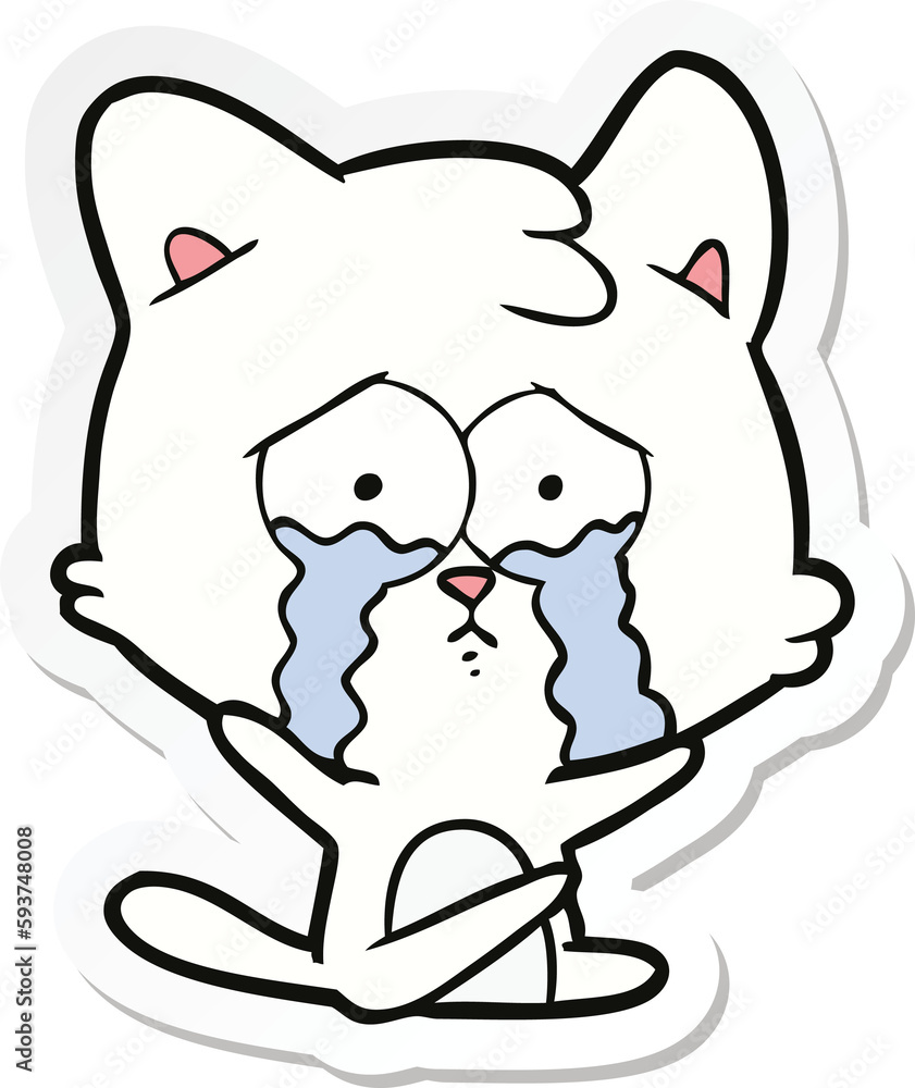 Fototapeta premium sticker of a cartoon cat