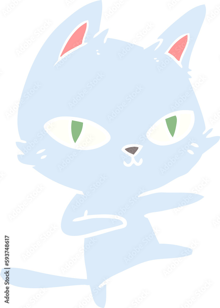 flat color style cartoon cat dancing flat color style cartoon cat dancing