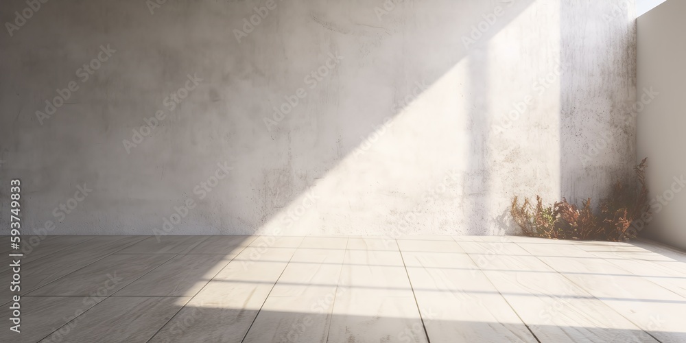 Concrete wall and floor background for product display or mock up, three dimensional showroom. Background. Mockup. Generative AI. Abstract white interior of an empty room with concrete walls Concrete wall and floor background for product display or mock up, three dimensional showroom. Background. Mockup. Generative AI. Abstract white interior of an empty room with concrete walls