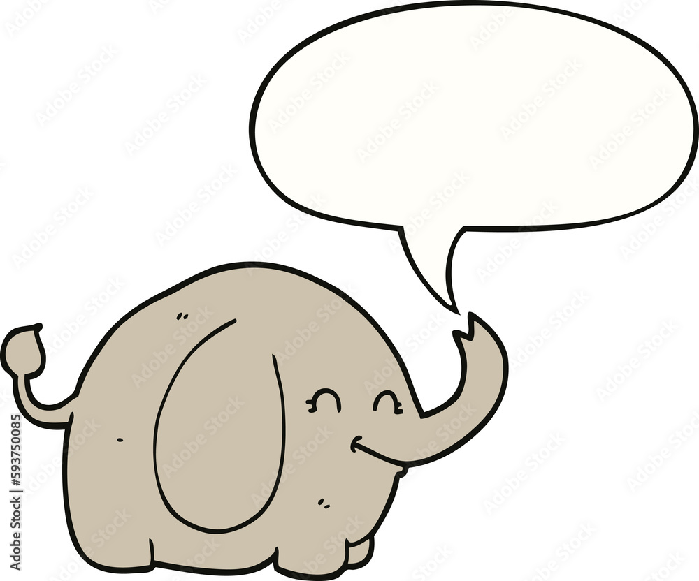 cartoon elephant and speech bubble cartoon elephant and speech bubble