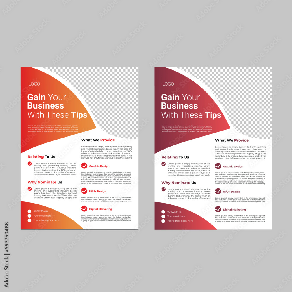 modern  creative business flyer design template