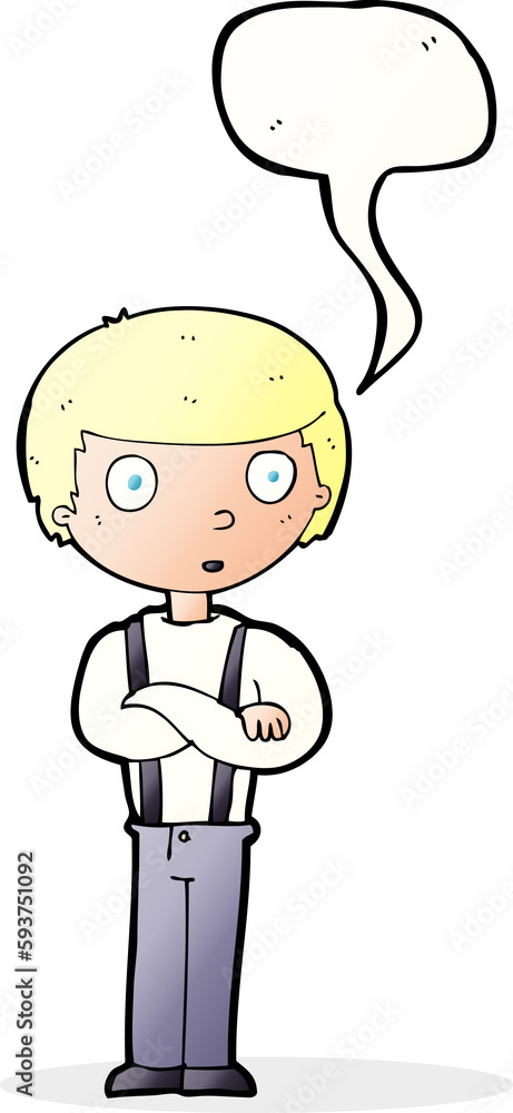 cartoon staring boy with speech bubble cartoon staring boy with speech bubble
