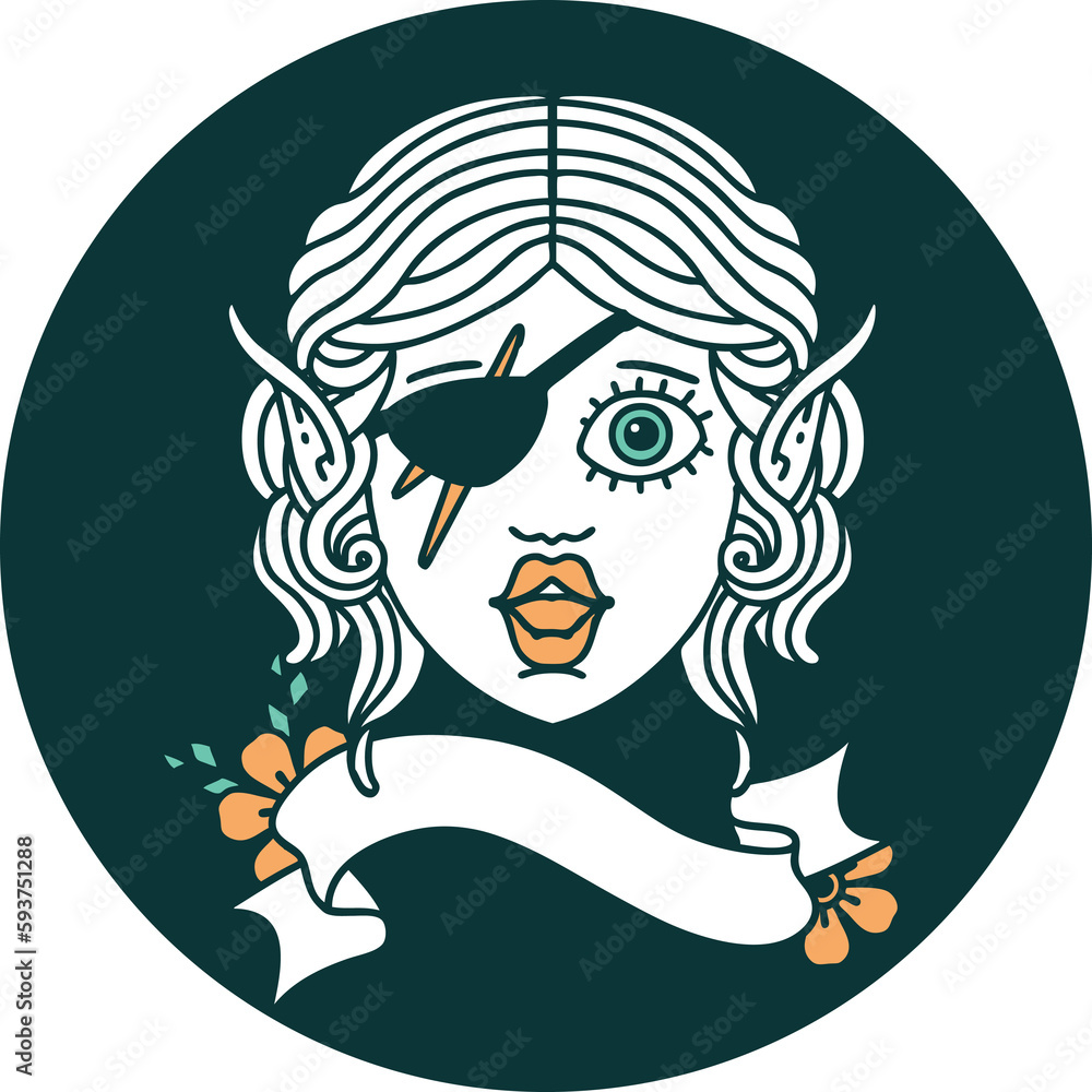 elf rogue character face icon elf rogue character face icon