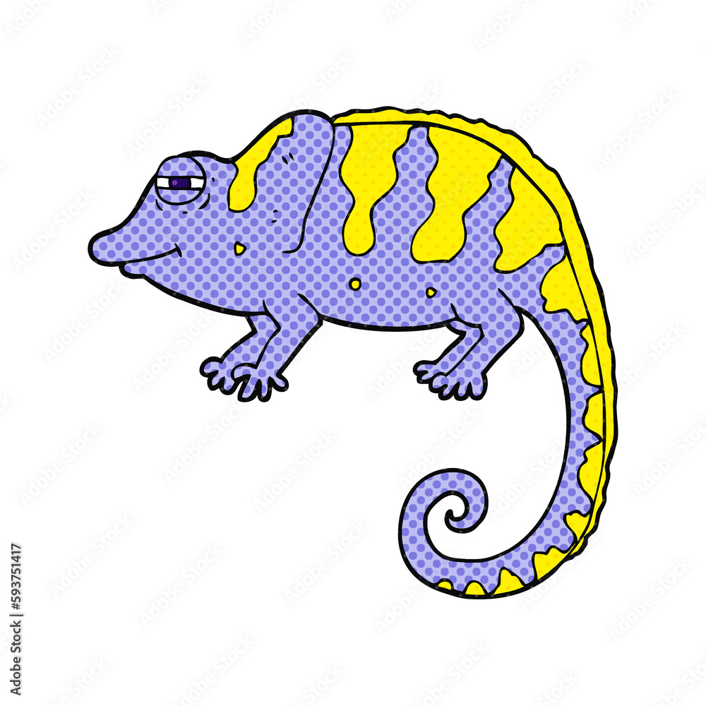 Fototapeta premium cartoon chameleon