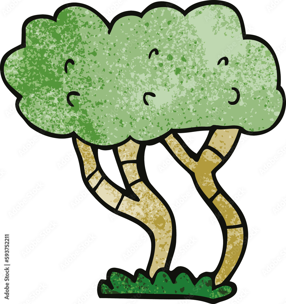 Obraz premium cartoon doodle tree