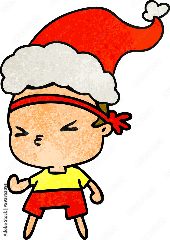 christmas textured cartoon of kawaii boy christmas textured cartoon of kawaii boy