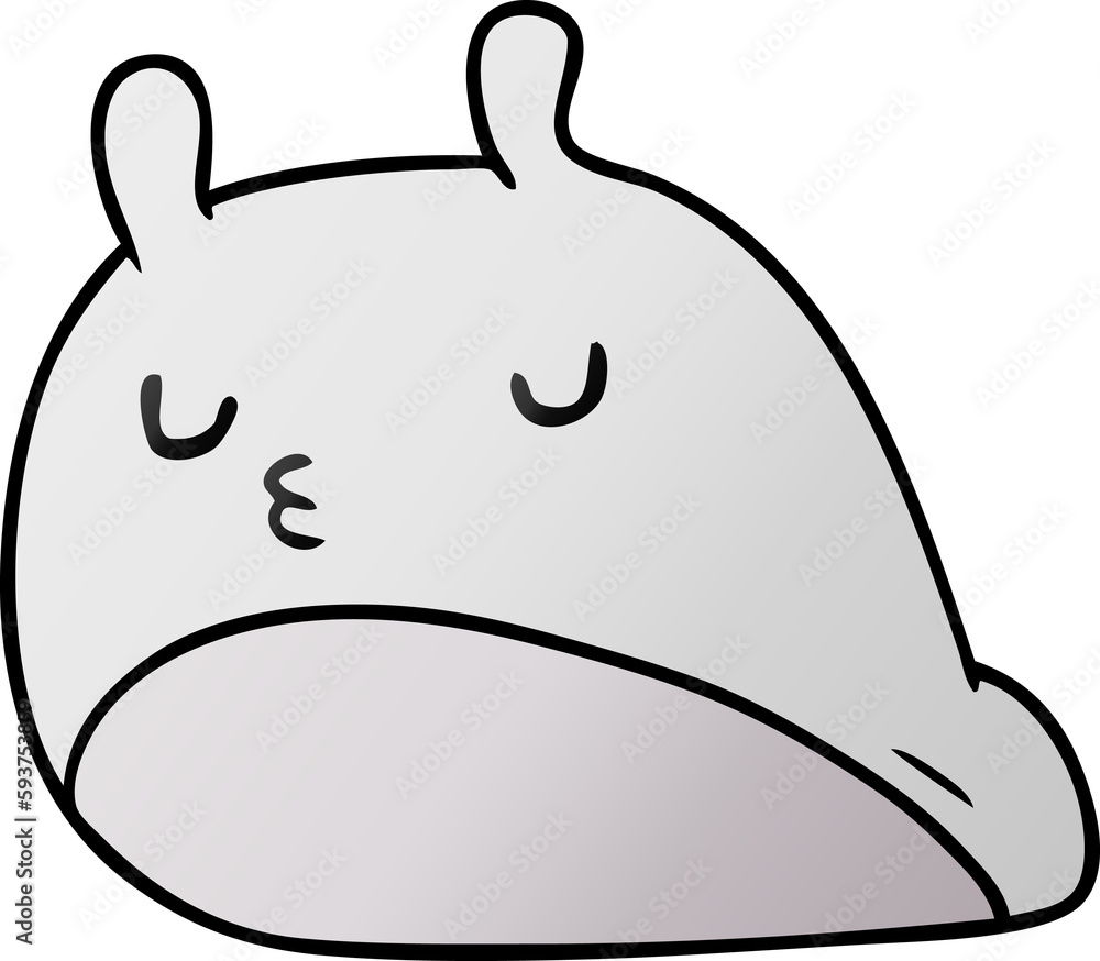 gradient cartoon kawaii fat cute slug gradient cartoon kawaii fat cute slug