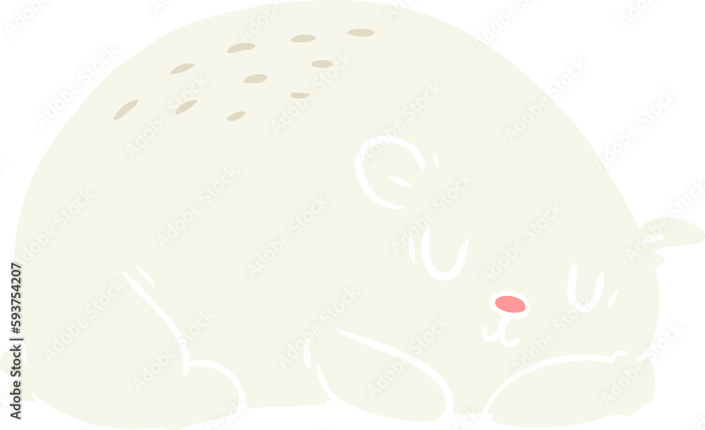 flat color style cartoon sleepy polar bear flat color style cartoon sleepy polar bear