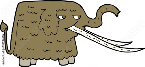Bilde på lerret cartoon woolly mammoth