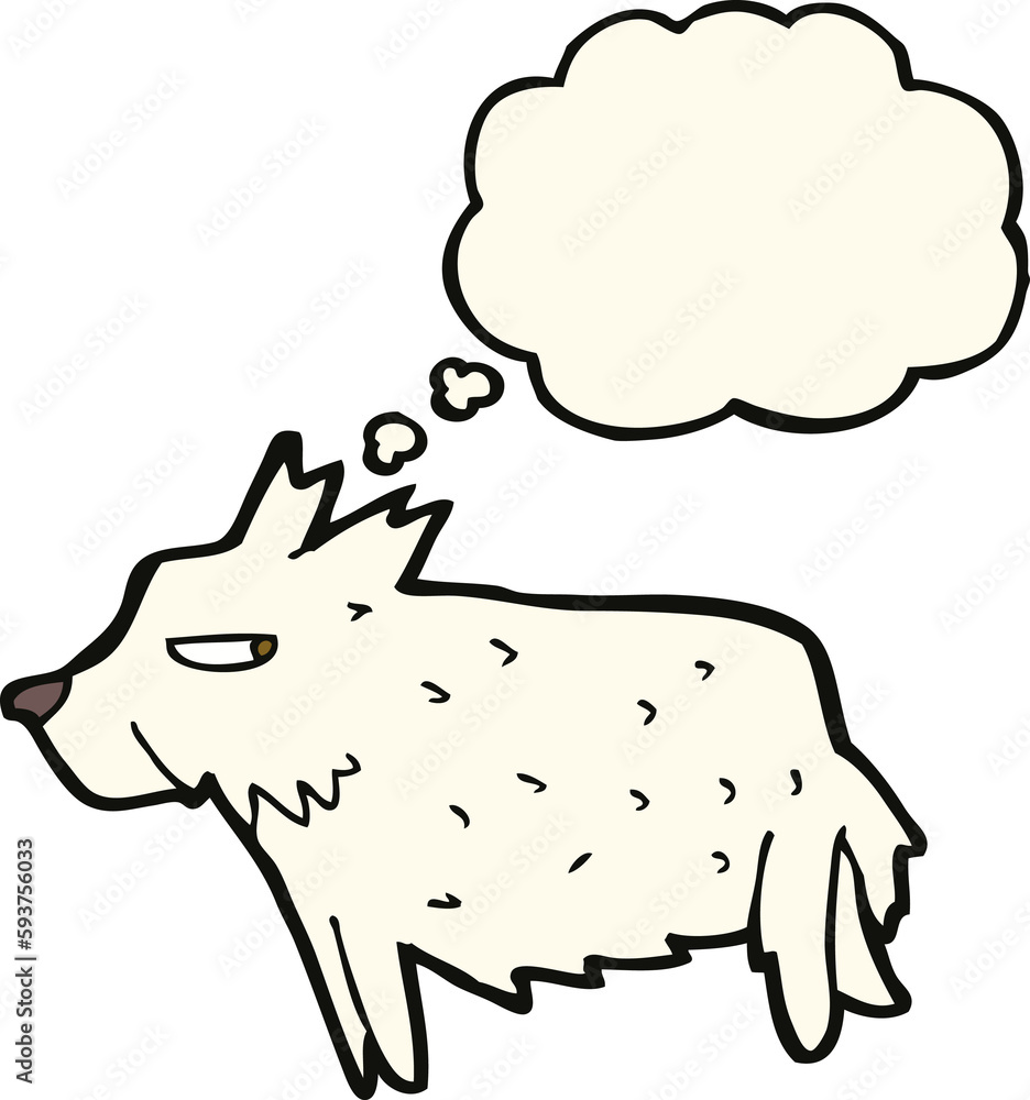 cartoon terrier with thought bubble cartoon terrier with thought bubble