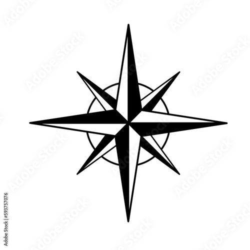 Wind rose, directions of the world, map compass icon