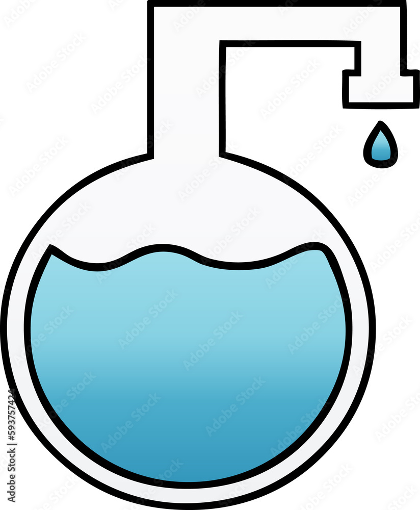 Obraz premium gradient shaded cartoon science experiment