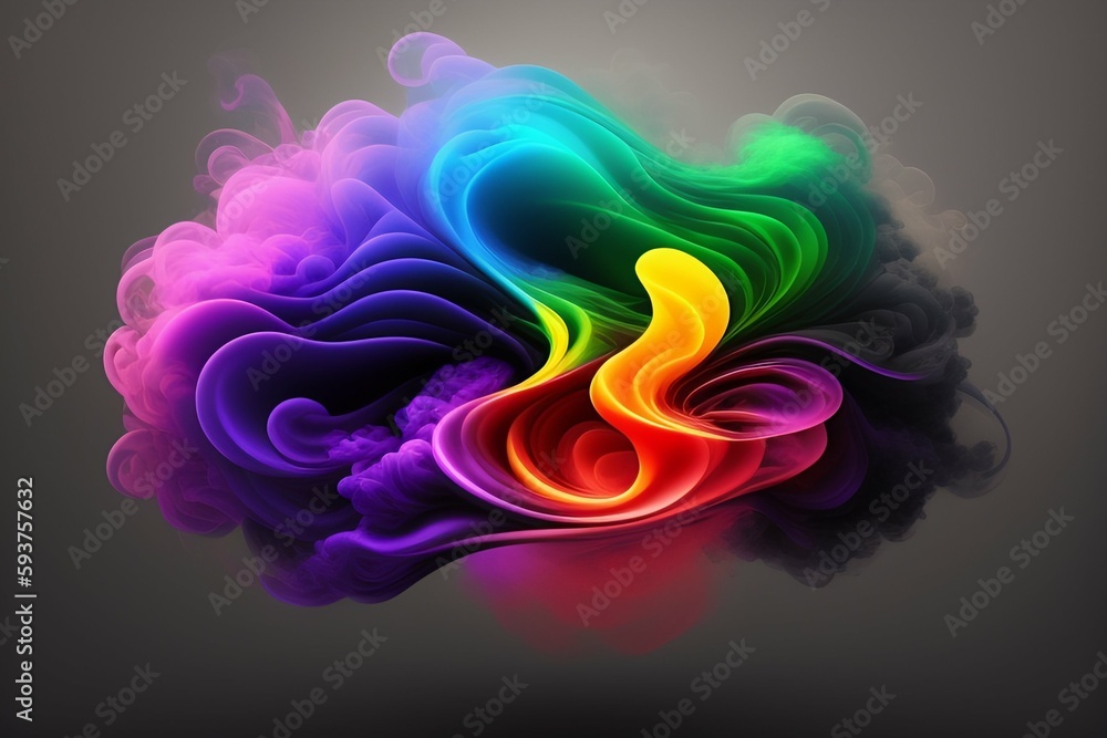 Abstract colorful ink and smoke waves Abstract colorful ink and smoke waves