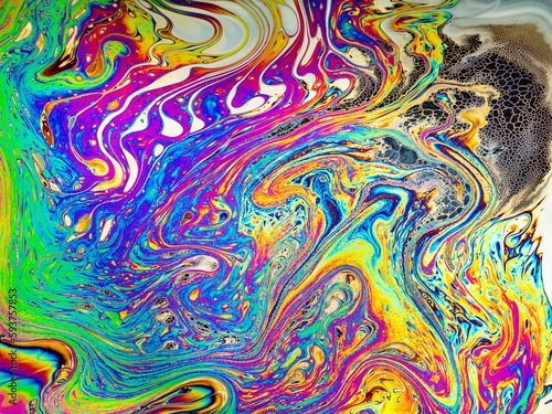 Abstraction of the multicolored surface of the planet from space