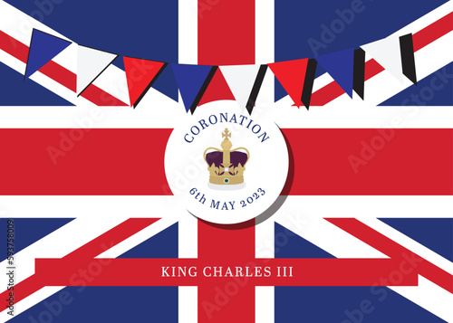 Fototapet King Charles III Coronation 6th May 2023 vector