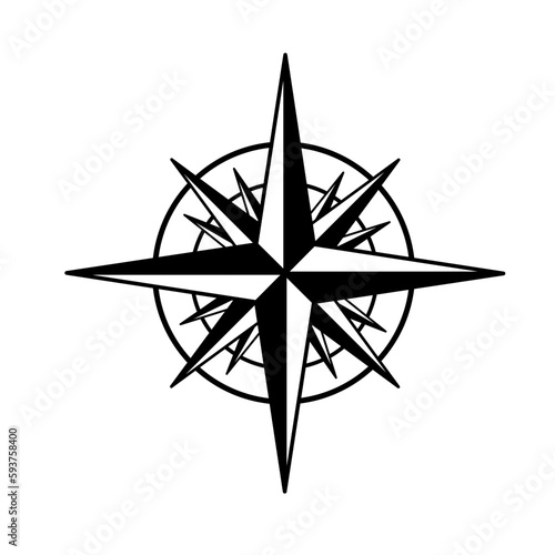 Wind rose, directions of the world, map compass icon