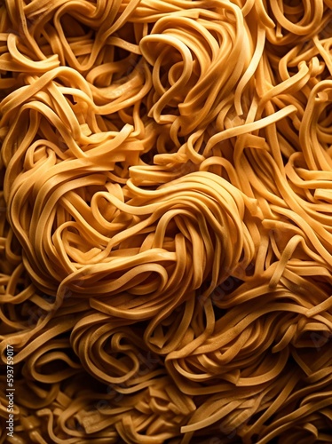 Piles of Noodles and Pasta. Generative ai