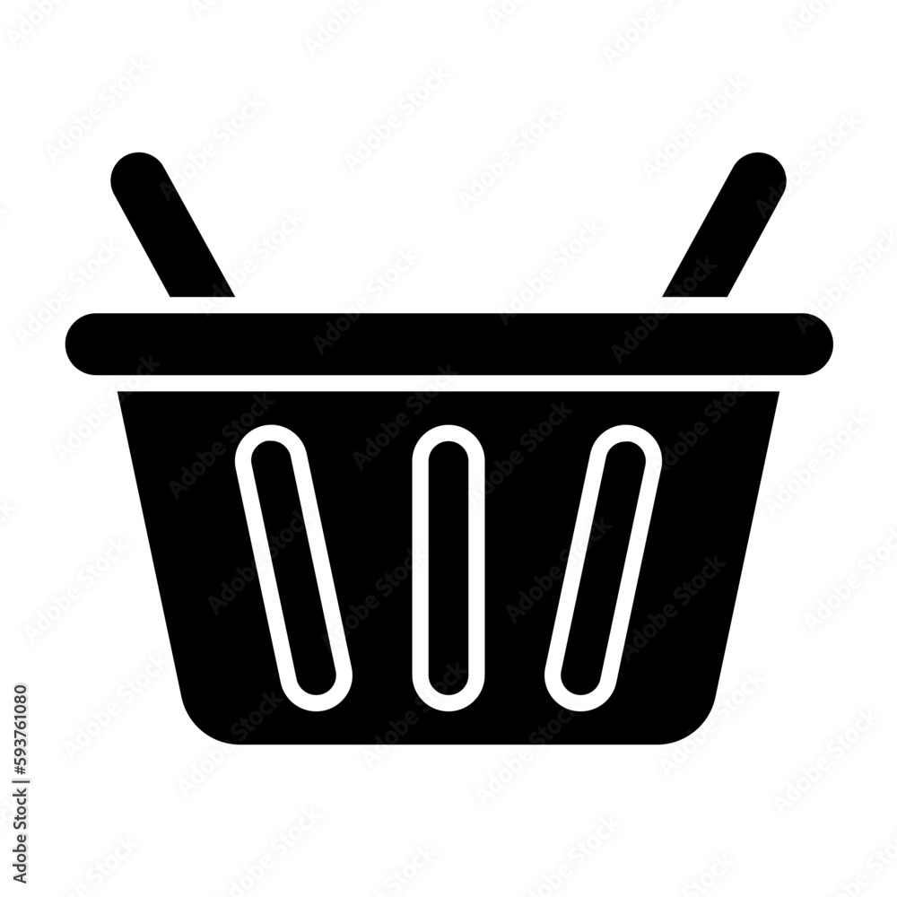Shopping Basket Glyph Icon Shopping Basket Glyph Icon