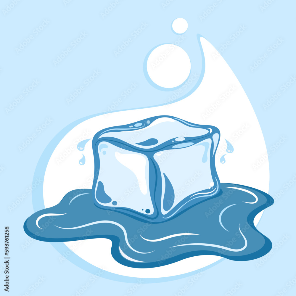 Melting Ice Cubes Clipart Vector Vector Art & Graphics
