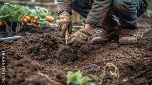 planting potatoes in garden