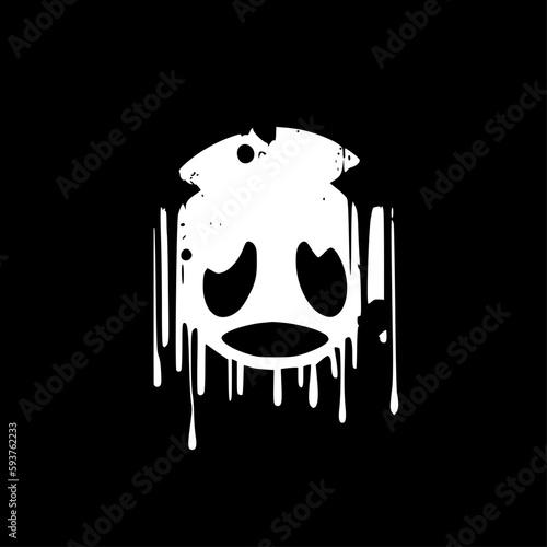 Distressed - Minimalist and Flat Logo - Vector illustration