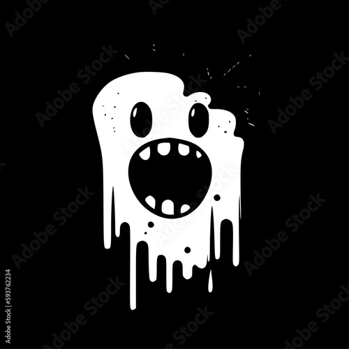 Distressed - Black and White Isolated Icon - Vector illustration