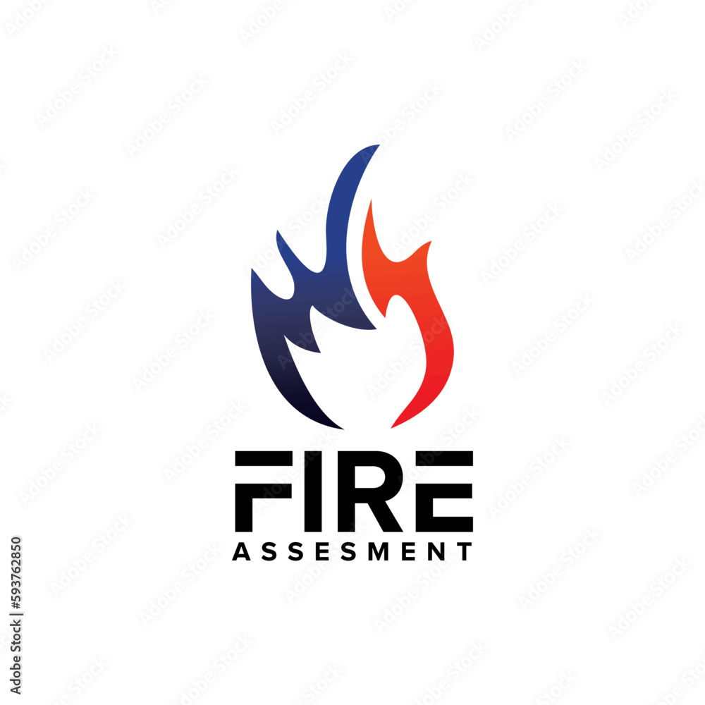 fire assessment company logo design fire assessment company logo design