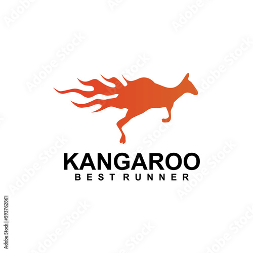 fire australia kangaroo logo design