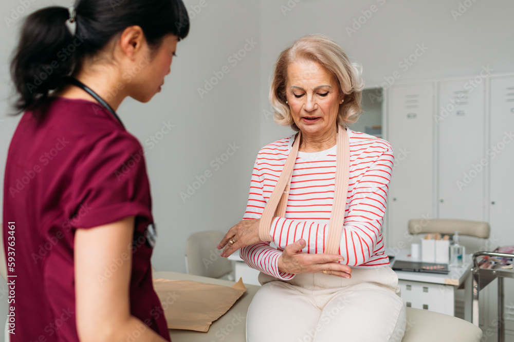 Senior Woman at Doctor Checkup Senior Woman at Doctor Checkup